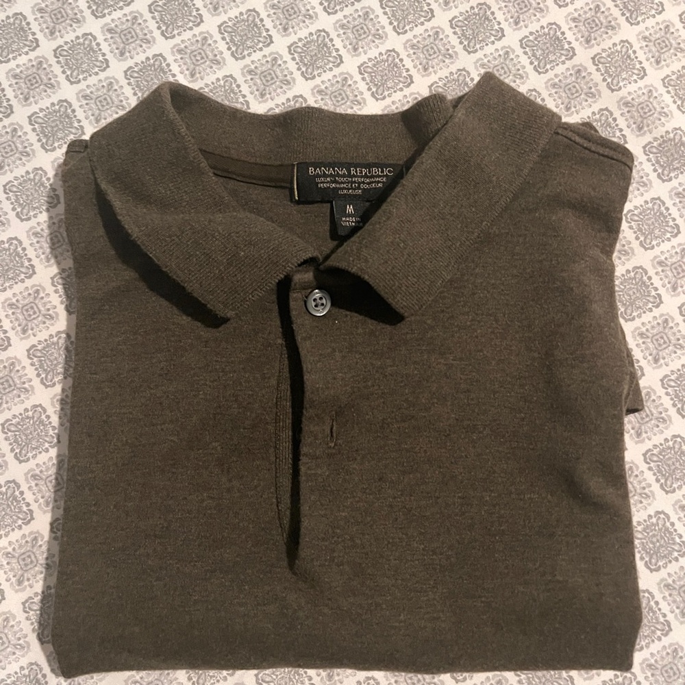 Banana Republic Men’s Polo Olive green Large